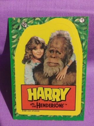 Harry And The Hendersons Trading Card Puzzle/ Sticker #12