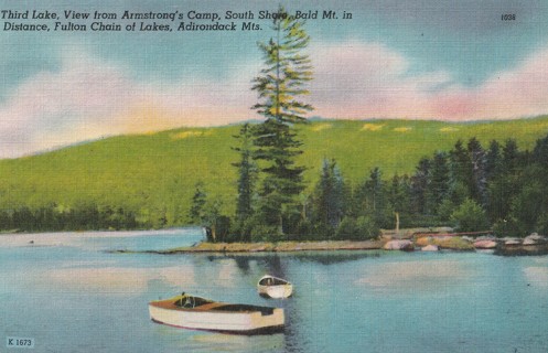 Vintage Unused Postcard: s: Fulton Chain of Lakes, Adirondack Mtns