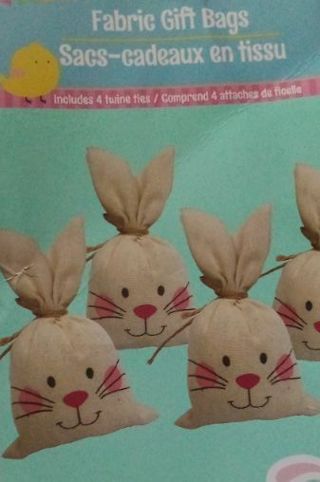 Easter Bunny Fabric Gift Bags+