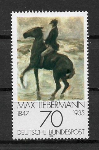 1978Germany Sc1284 Horseman on Shore by Max Liebermann MNH