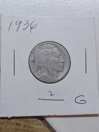 1936 Buffalo Nickel! 37.2