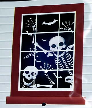 HALLOWEEN WINDOW COVER DECORATION 30 INCH X 48 INCH USE YOUR OWN TAPE STYLE 17