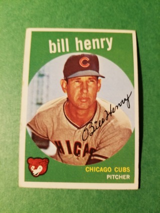 1959 - TOPPS EXMT - NRMT BASEBALL - CARD NO. 46 - BILL HENRY - CUBS