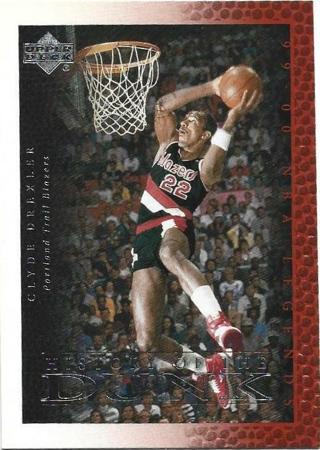 2000 UPPER DECK CLYDE DREXLER HISTORY OF THE DUNK CARD