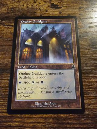 Magic the gathering mtg Orzhov Guildgate retro frame Ravnica Remastered