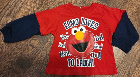 RESERVED - NEW - Sesame Street - Baby Boy Elmo Shirt - size 3/6 months