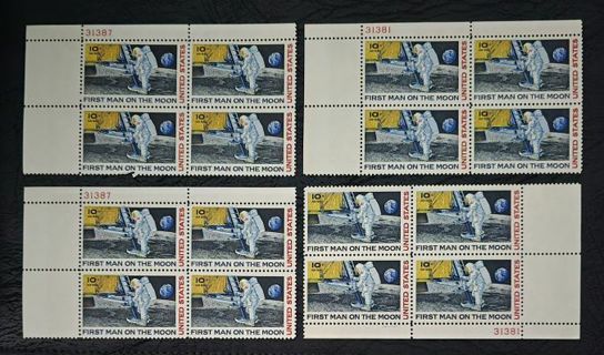 Lot of Mint .10 Space US Postage Stamp Blocks