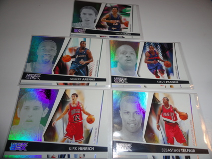 Lot of 5 2005-06 Topps Luxury Box NBA Trading Cards Steve Nash/Gilbert Arenas/Steve Francis Plus