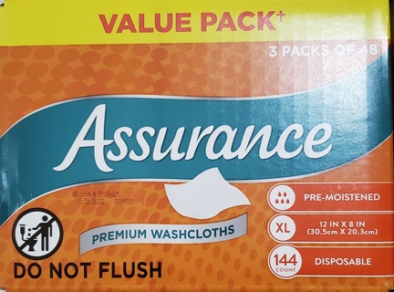 1 Whole Case of Assurance Washcloths  