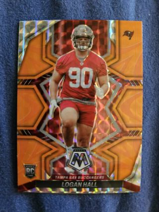 2022 Panini Mosaic Reactive Orange Rookie Logan Hall