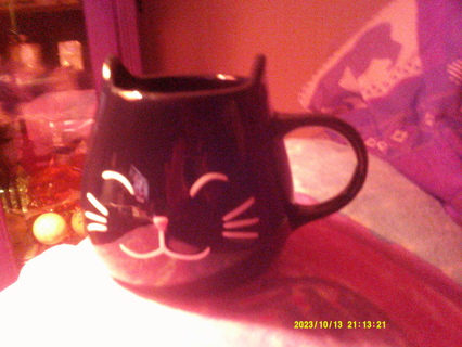 black cat mug