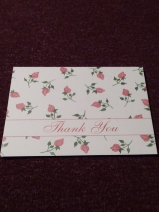 Rosebud Notecard - Thank You