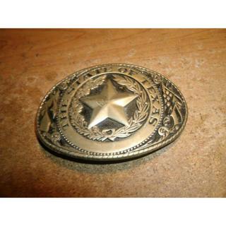 PRE-OWNED-VINTAGE-BELT BUCKLE-THE STATE OF TEXAS-STAR-WESTERN-MADE IN U.S.A.!