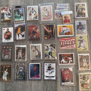 Nice Mixture 50+ Football & Basketball Cards