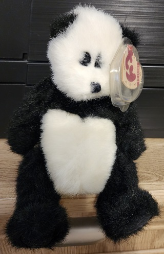 NEW - TY Beanie Baby Bear - "Checkers"