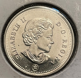 2016 Canada 25 Cents Queen Elizabeth ll About Uncirculated 