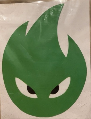 Green Faced Sticker