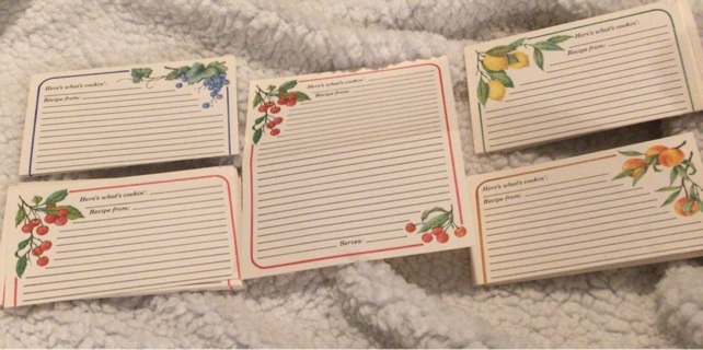 23 Recipe Cards and Plastic Covers