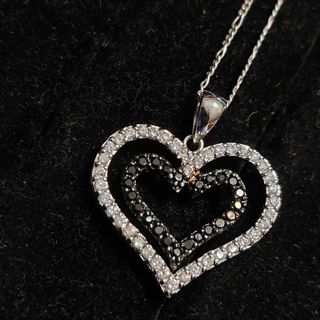 Sterling silver necklace heart pendant