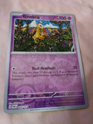 Girafarig 083/167 Reverse Holo NM / M - Twilight Masquerade Pokemon Card