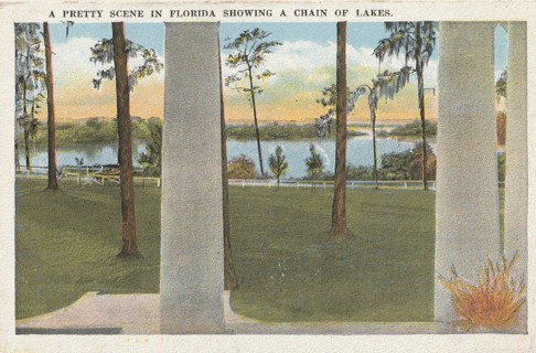 Vintage Unused Postcard: y: Pre Linen: Chain of Lakes, FL