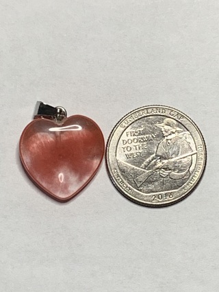 ♡HEALING STONE CHARM~#9~HEART-SHAPED~1 CHARM ONLY~FREE SHIPPING♡