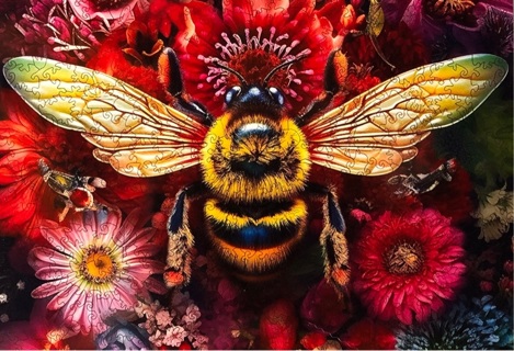 Honey Bee! Large 4 x 5” art magnet 