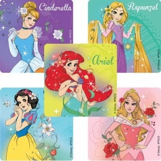 Disney Princess large sticker set of 5 party favors fun NEW 