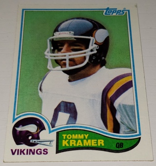 ♨️♨️ 1982 Topps Tommy Kramer Football card # 394 Minnesota Vikings ♨️♨️