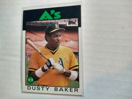 Dusty Baker 1986 Topps