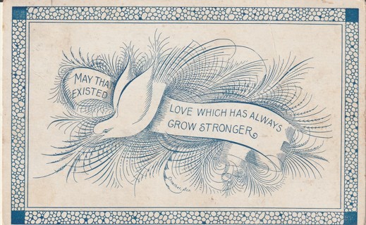 Vintage Used Postcard: 1909 Love Grows Stronger