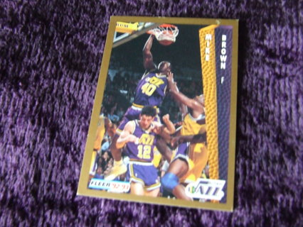 1992-93 Mike Brown Utah Jazz Basketball Card #219