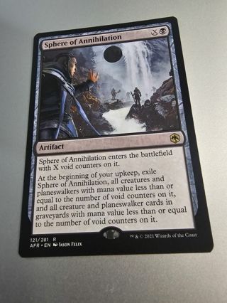 Magic the gathering mtg Sphere of Annihilation rare card Forgotten Realms