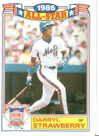 1987 Topps Darryl Strawberry All Star