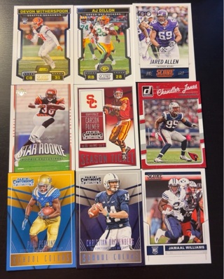 9 football cards 