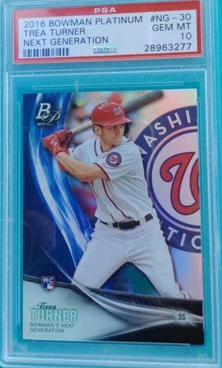 TREA TURNER ROOKIE CARD (PSA 10)