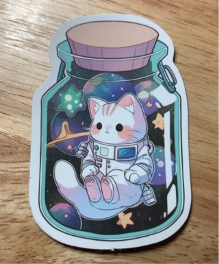 Cat in a jar Decal Sticker 