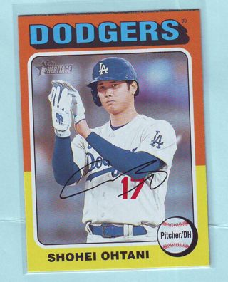 2024 Topps Heritage Shohei Ohtani Baseball Card # 371 Dodgers