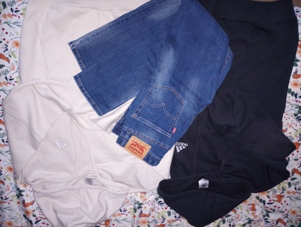 2 nwot adidas hoodies sz s small and a pair of new levi's 510 size 28 30 skinny jeans