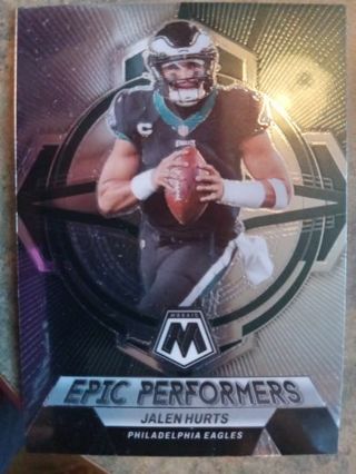 2023 PANINI MOSAIC EPIC PERFORMERS JALEN HURTS PHILADELPHIA EAGLES FOOTBALL CARD# EP-JHT