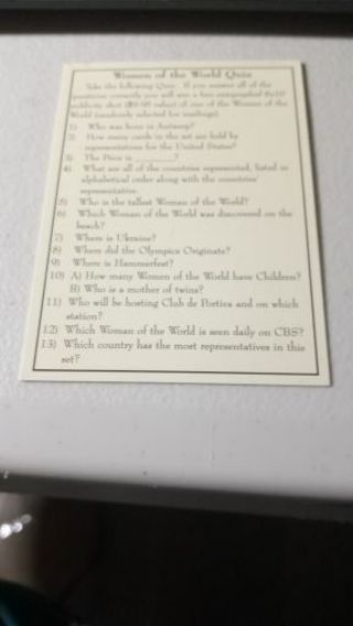 Women of the World Quiz