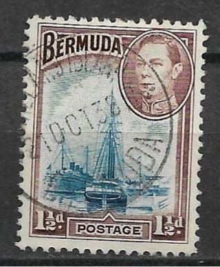1938 Bermuda Sc119 1½p Hamilton Harbor used