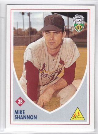 Mike Shannon 2002 Topps Super Teams St. Louis Cardinals