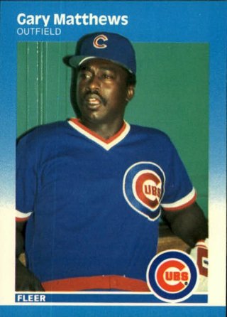 Gary Matthews 1987 Fleer Chicago Cubs