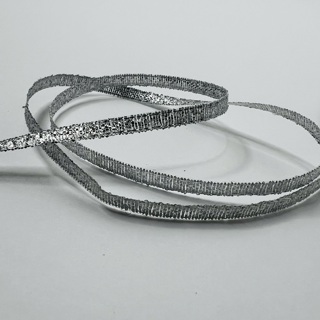 Silver Metallic 1/8” Wide Ribbon 