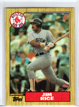 Jim Rice, 1987 Topps Card #480. Boston Red Sox, HOFr, (L3)