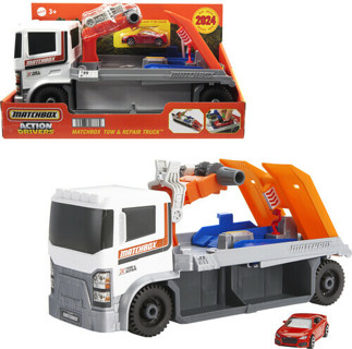 2-Pack Mattel - Matchbox Action Drivers Tow & Repair Truck with 1:64 Scale Car (New)