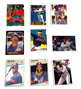 Indians-9 Card Lot-Carter,Ramirez,Alomar Jr.,Tomlin