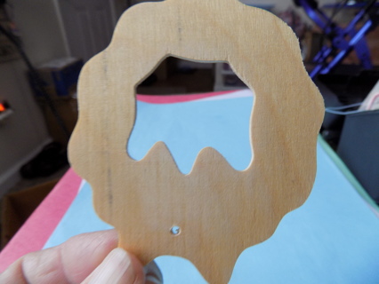 3 inch wood wreath ornament ready to paint