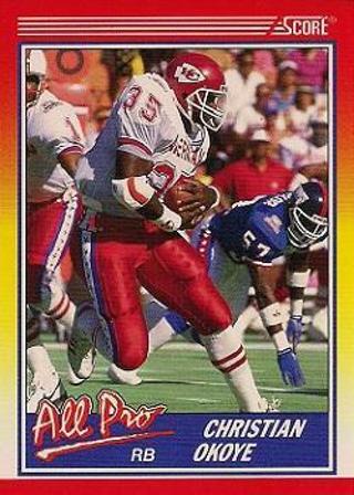 Tradingcard - NFL - 1990 Score #581 - Christian Okoye AP - Kansas City Chiefs